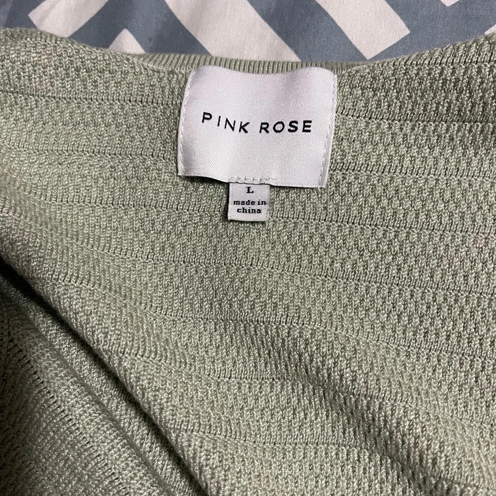 Pink Rose Light Green Maxi Dress - Picture 3 of 4